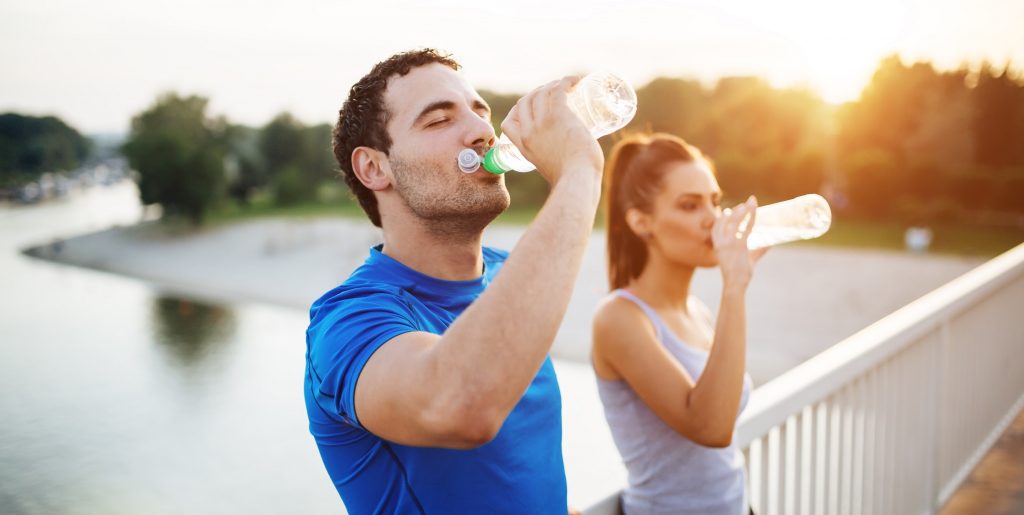 Do not forget about drinking water before, during and after exercise